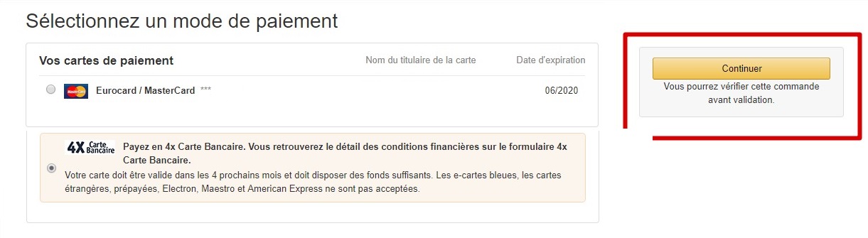 Payer en plusieurs fois amazon