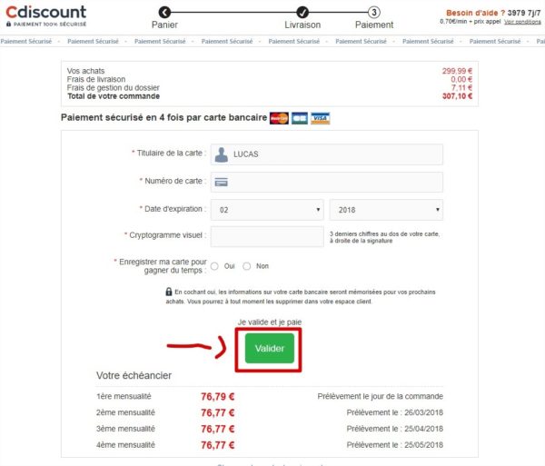 Comment payer en 4 fois sur Cdiscount? Conseil Géant