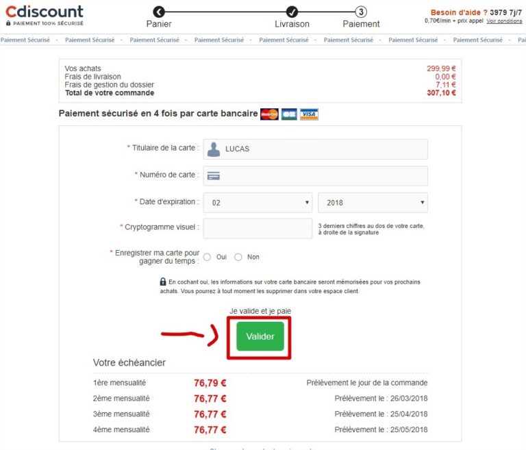 credit paiement 4 fois