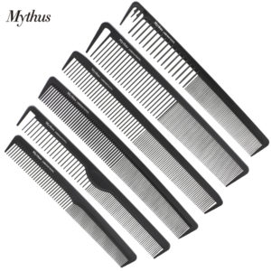 Mythus Professionnel Carbone Antistatique Peigne Dans 6 Pcs Set Salon De Coiffure Coupe De Cheveux Peigne 300x300