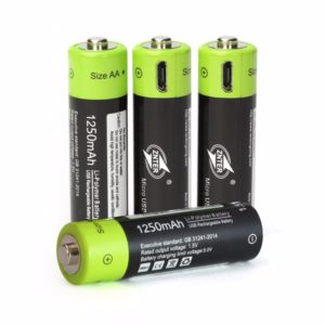 Znter Aa 1 5 V 1250 Mah Batterie 2 4 Pcs Usb Charge Rapide Rechargeable Lithium