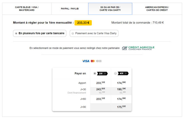 Comment payer en plusieurs fois sur Darty – Conseil Géant