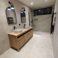 Renovation Salle De Bain Travertin Noir Beige